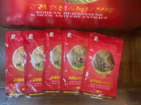 Premium Korean Red Ginseng & Deer Antlers E×tract Drink, Buy 2 get 1 free